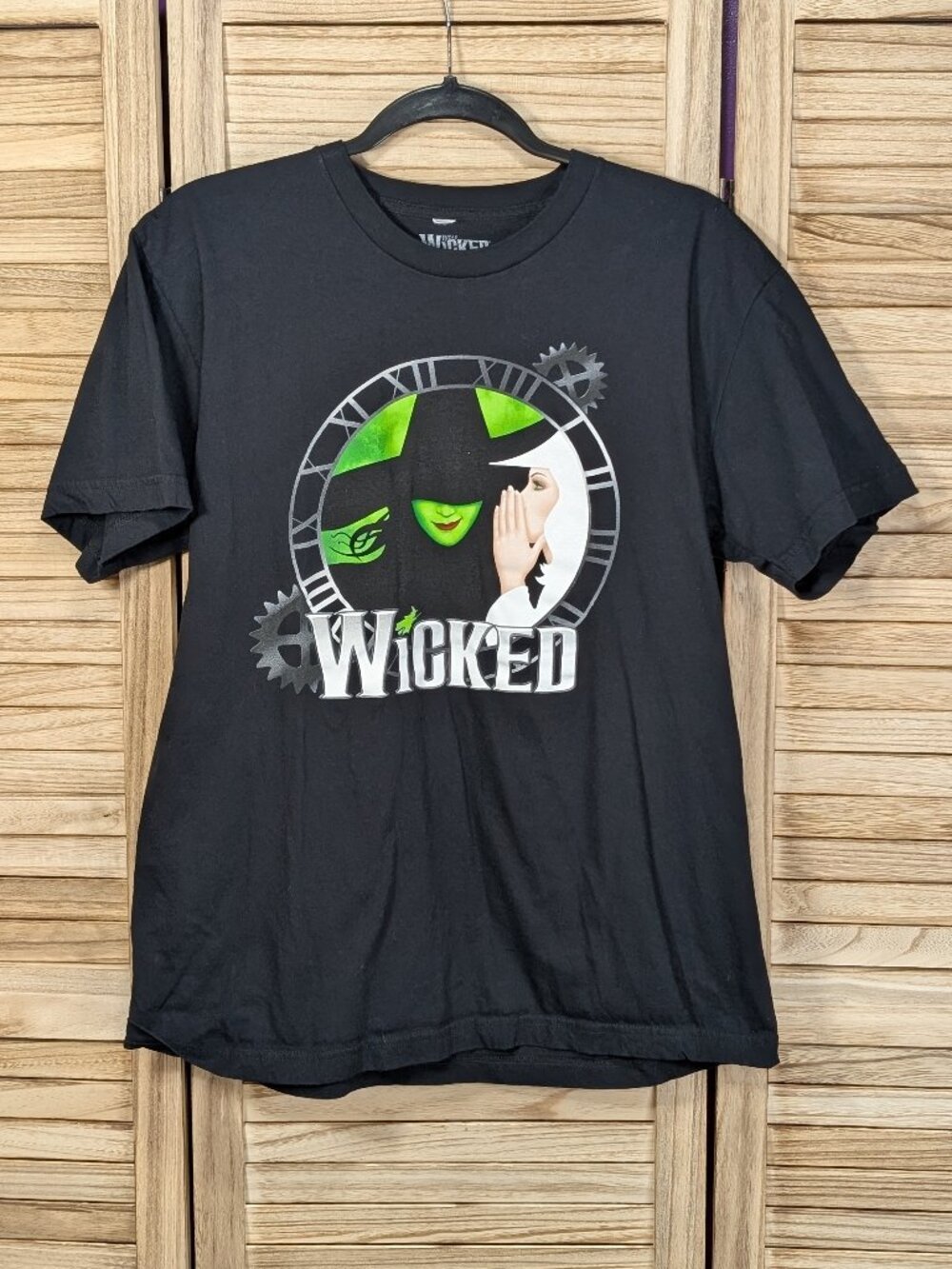 Wicked Musical Black Graphic Tee Size Large
